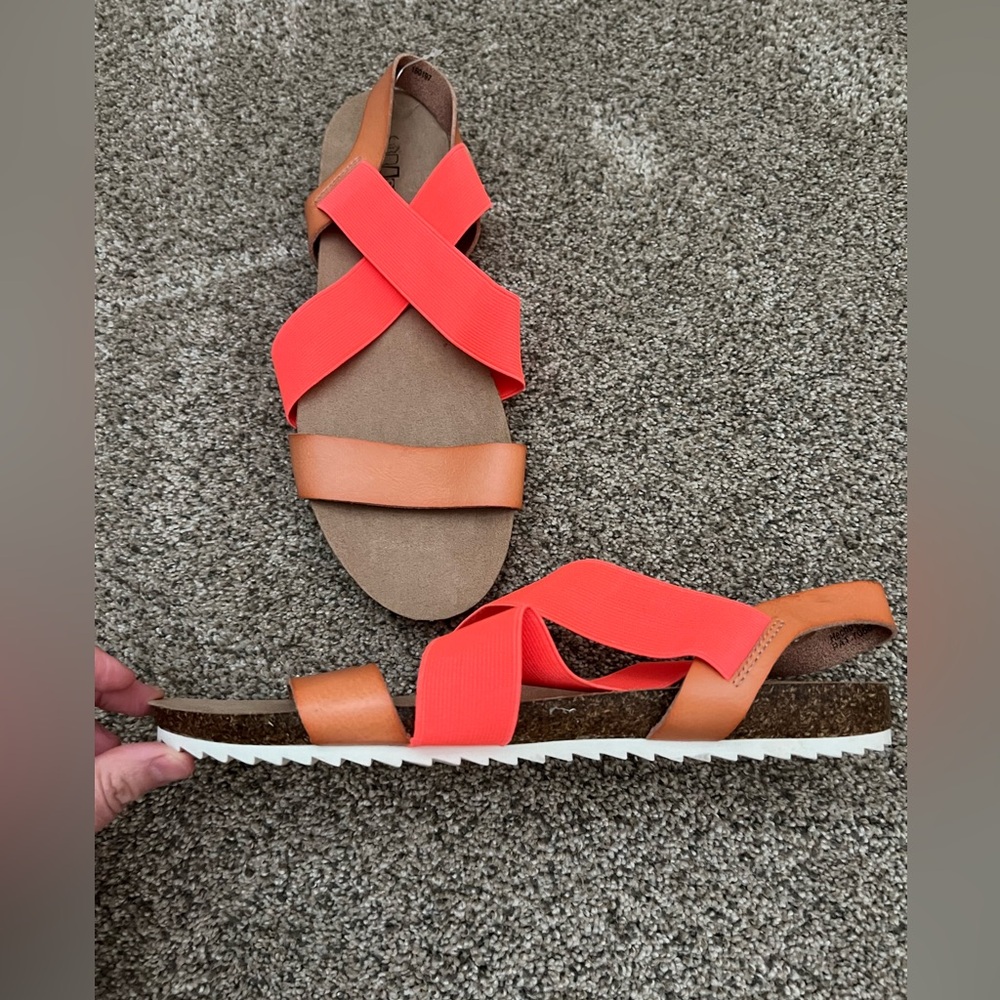 Worn once/ like new ! Brash women's neon sandals • size 11
